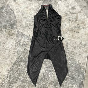 Mali Sexy Black Open Back Dress With Crystal Buckles, EU38/US6-8